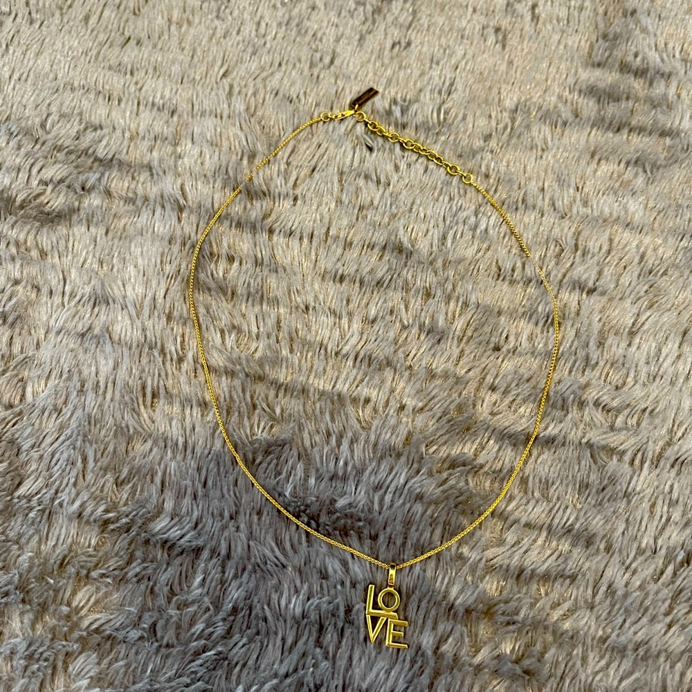 YSL Saint Laurent Gold Love Necklace